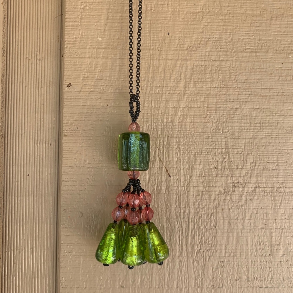 Glass Tassle Necklace